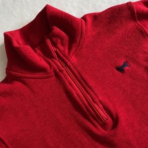 Jack Thomas | Long Sleeve 1/4 Zip Cotton Dog Logo Pullover Top BWLST Red (5)